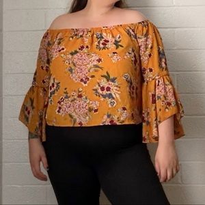 Charlotte Russe off the shoulder crop top sz XL